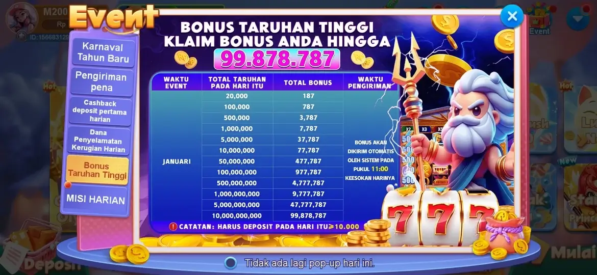 V87 - Bonus Taruhan Tinggi hingga 99 Juta